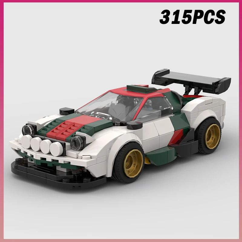 1975 لانسيا ستراتوس مخصص 8 سيارة رالي واسعة رياضية سباق المدينة نموذج مركبة تقنية اللبنات لعبة الطوب الإبداعية هدية #1