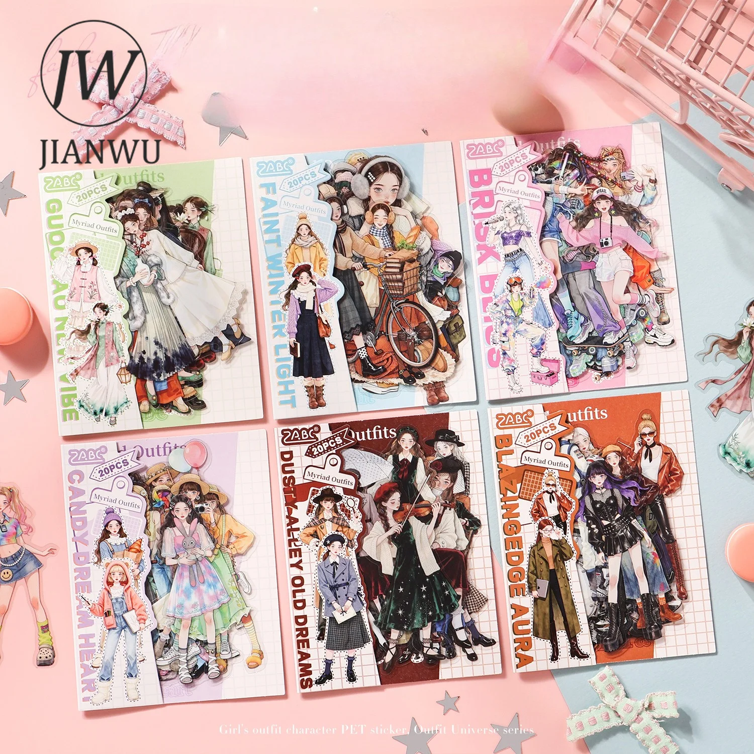JIANWU สติกเกอร์ PET วินเทจ แฟ - Vintage Fashion Collage บทวิจารณ์และราคา