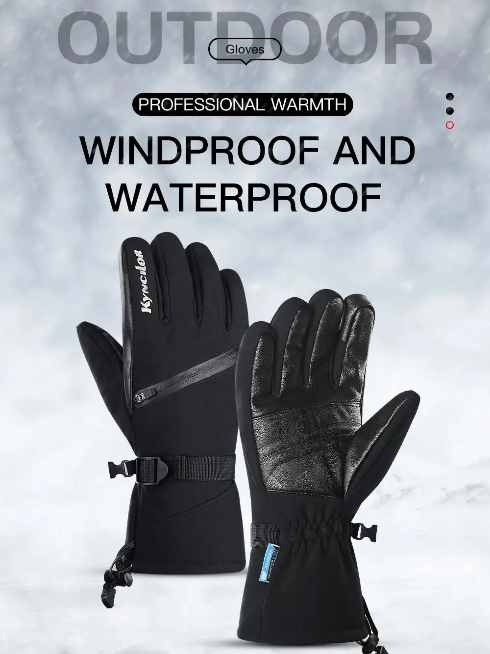 AliExpress NONE Winter Outdoor Snowy Cycling Skiing Sports Mountaineering Warm Windproof Waterproof Durable Waterproof Ski Thick Gloves