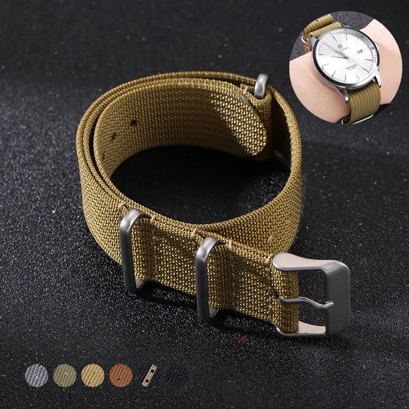 Нейлоновый ремешок премиум-класса для часов Omega 18 мм, 20 мм, 22 мм, ребристый ремешок для Seiko, сменный ремешок для часов из баллистической ткани, аксессуары