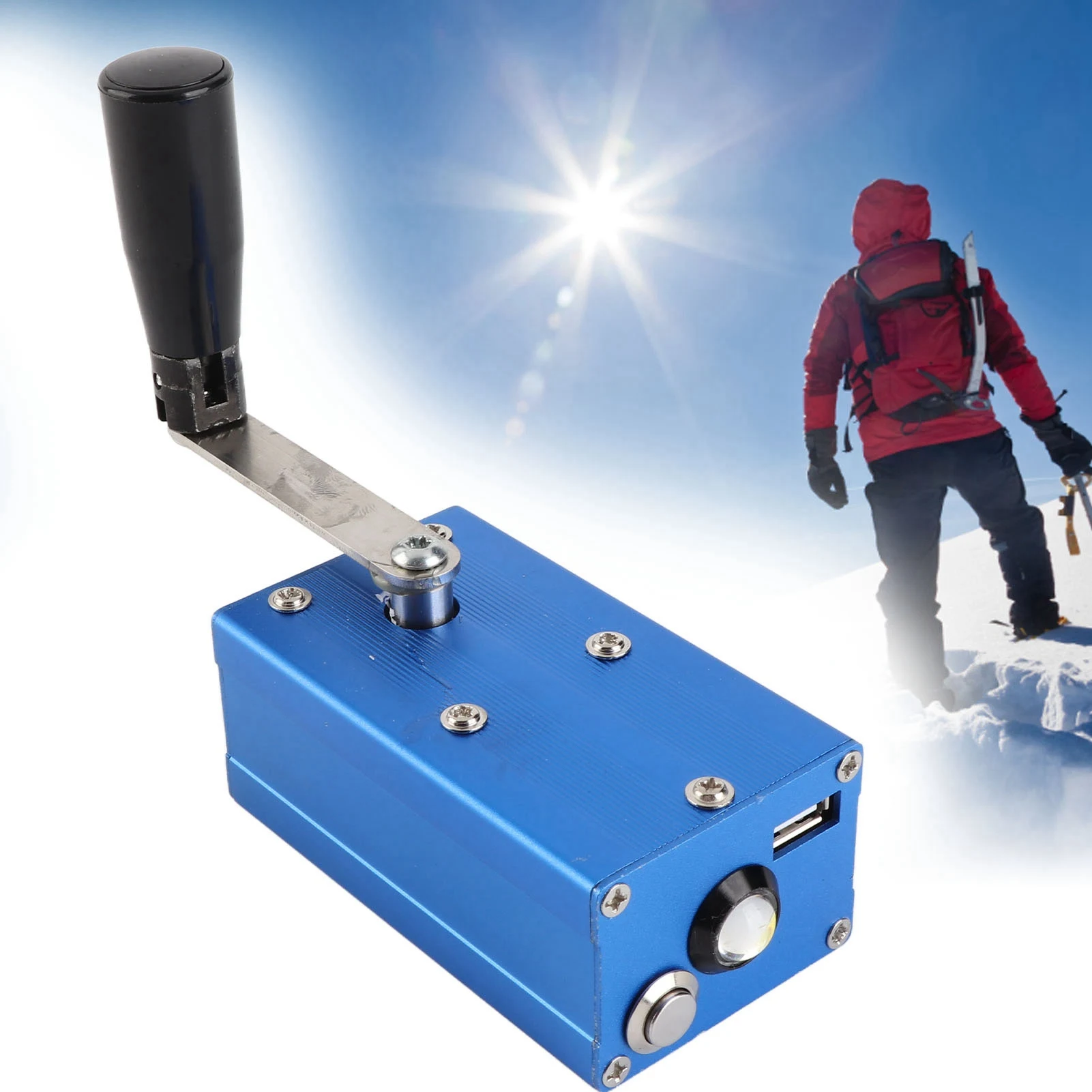Hand Crank Generator High Power  Bank Hand Generator Crank High Power Phone  with COB Light for Emergency Survival