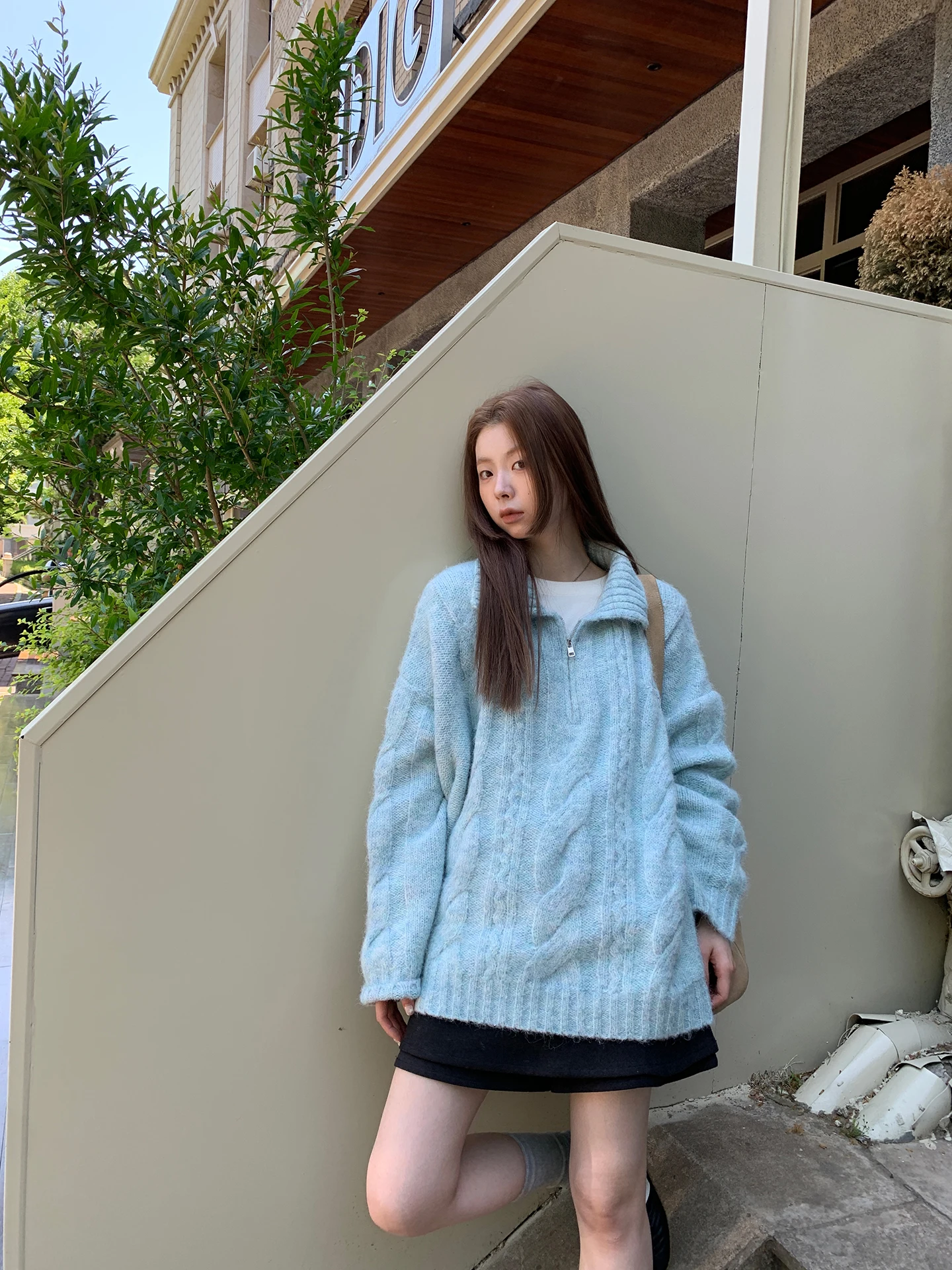 

Свободный длинный трикотаж све, женский свитер на голову, осенний ленивый высококачественный топ G Sle, прямой топ без рукавов для поездок на работу и ветер