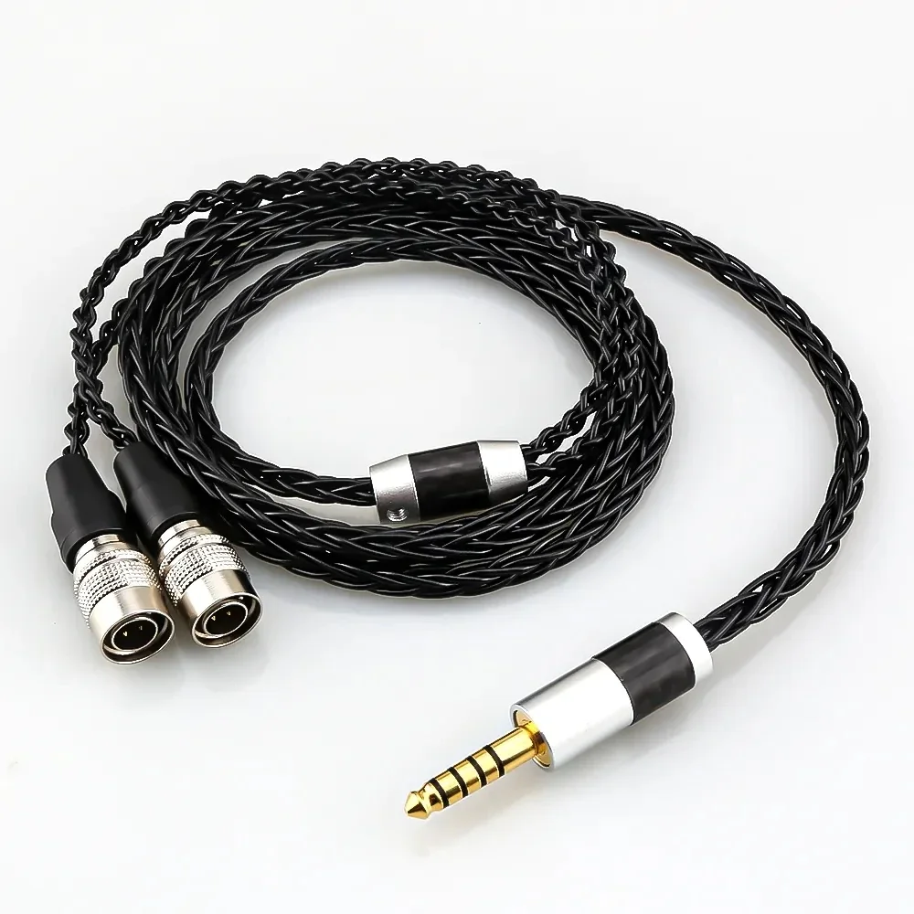 

High Quality 2.5/3.5/4.4mm 4pin XLR Balanced HIFI Earphone Headphone Upgrade Cable For Mr Speakers Ether Alpha Dog