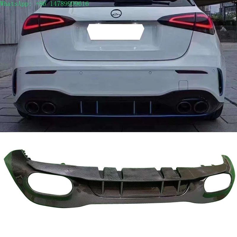Complete OEM Facelift Conversion & Custom BuildW177 A250 Hatchback Carbon Fiber Rear Diffuser Lip For A-Class