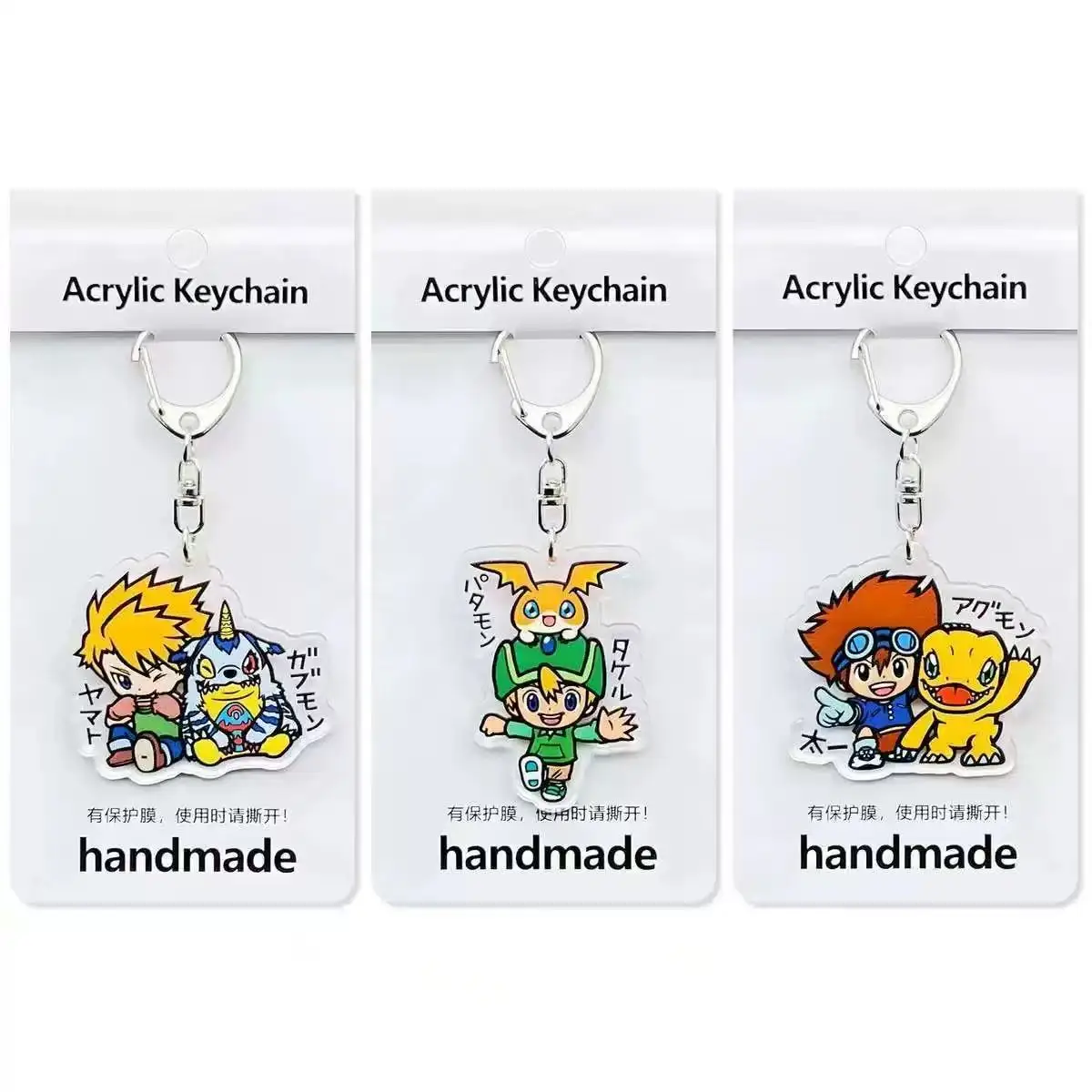 Digimon Adventure Impmon llavero Renamon Guilmon Gomamon Patamon Togemon Tailmon Agumon acrílico colgante mochila juguete Anime juego
