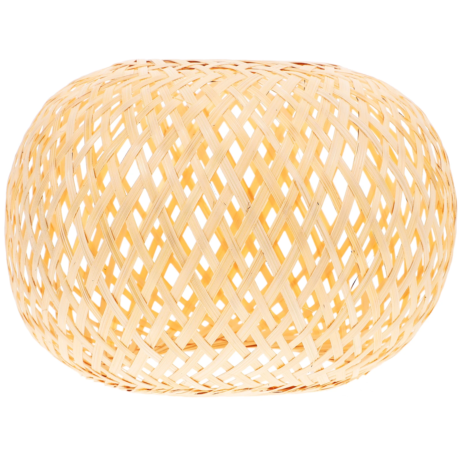 

Bamboo Lampshade Handwoven Rustic Chandelier Cover for Floor Hanging Decorative Warm Atmosphere Easy Install Lighting