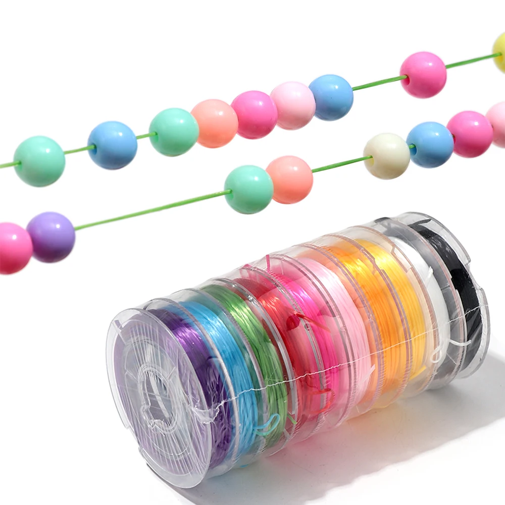 مطاطا تمتد كريستال سلسلة الحبل مختلط لون عشوائي حبل DIY بها بنفسك اليدوية صنع المجوهرات سوار الديكور الموضوع الملحقات #1