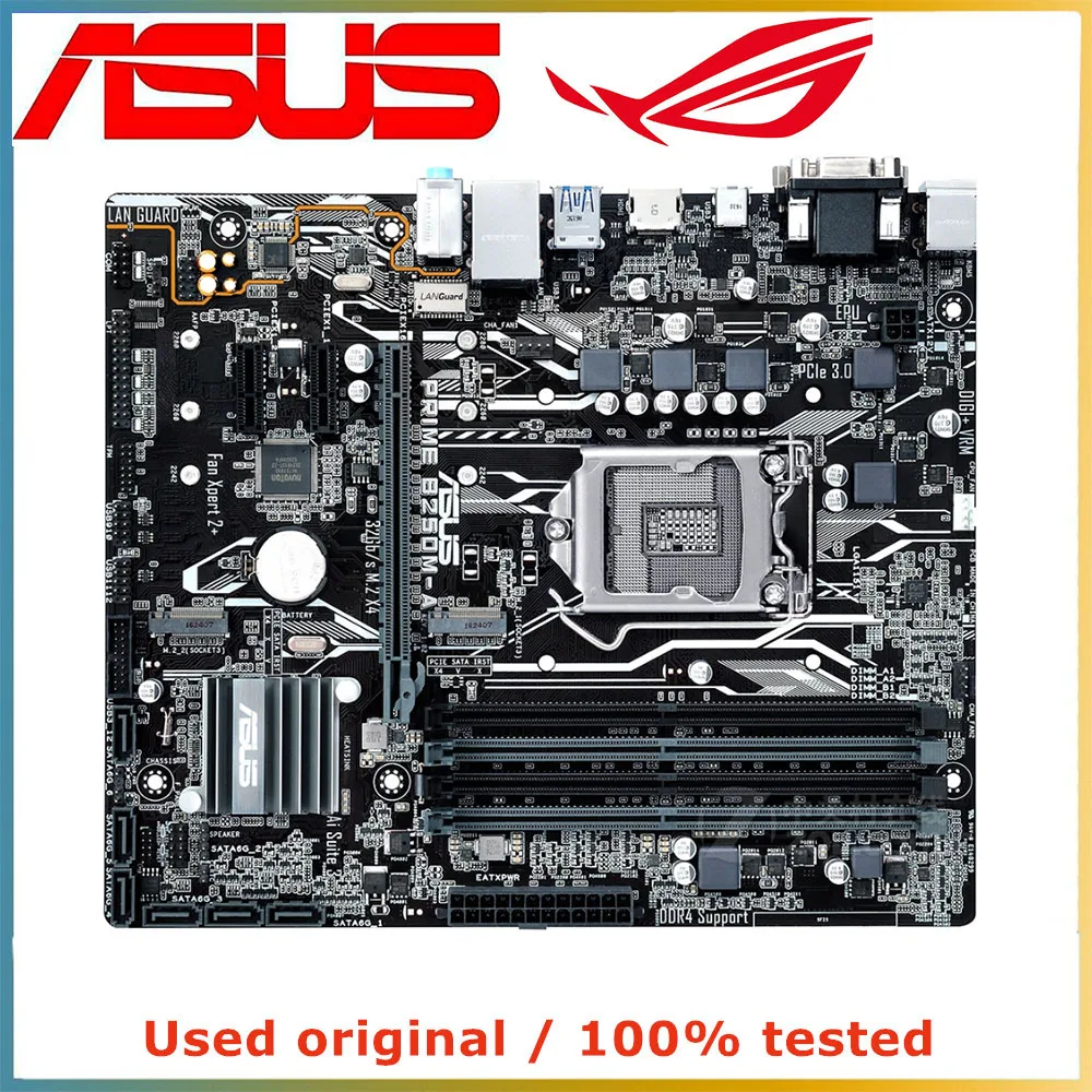 

For ASUS PRIME B250M-A Computer Motherboard LGA 1151 DDR4 64G For Intel B250 Desktop Mainboard SATA III PCI-E 3.0 X16