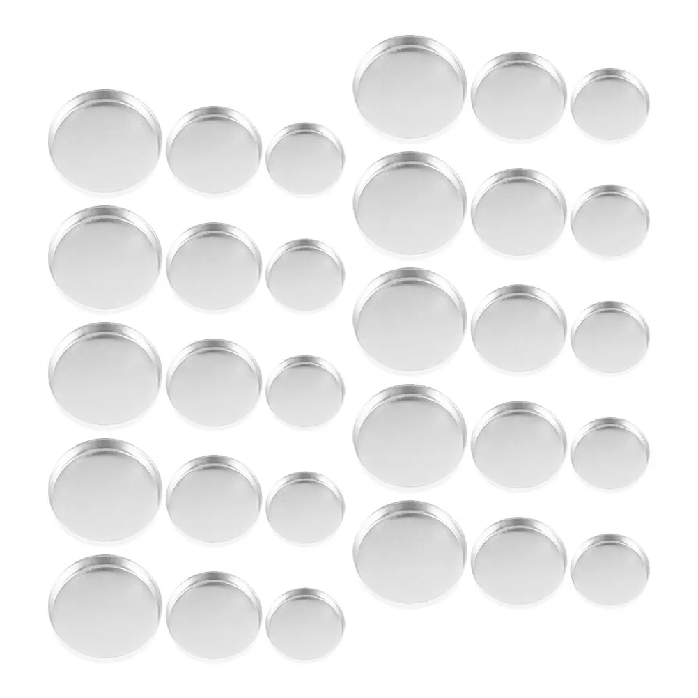 

30pcs Empty Eyeshadow Pans Round Palette Travel Lip Balm Case Blusher Highlighter Tray Small Makeup Organizer
