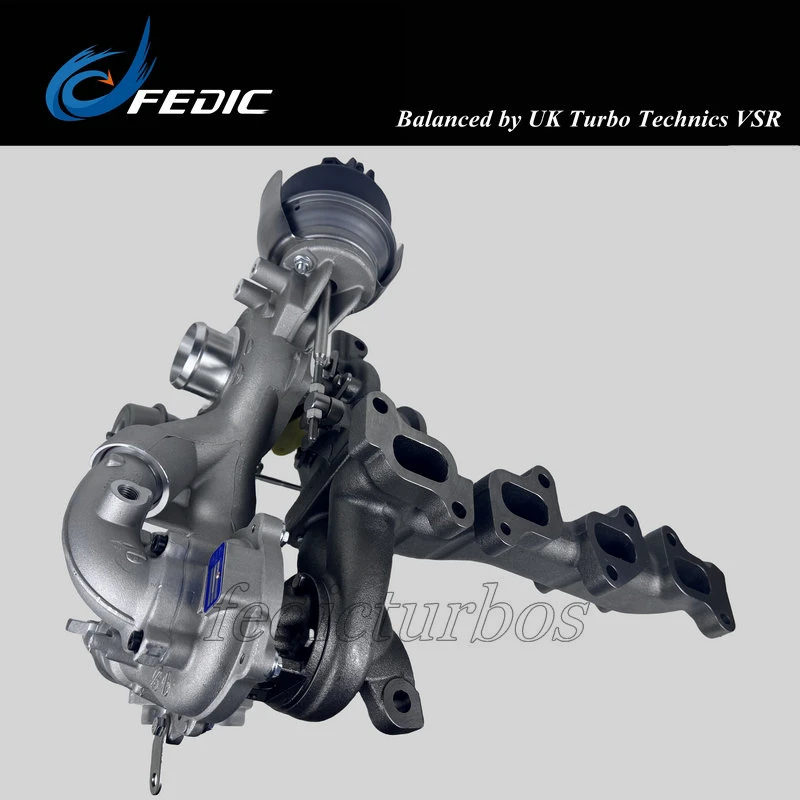 Twin Turbocharger R2S KP35+K04 10009880102 03L145715F turbine full turbo for VW Amarok 2.0 BiTDI 120 Kw 163 HP CFCA 2010