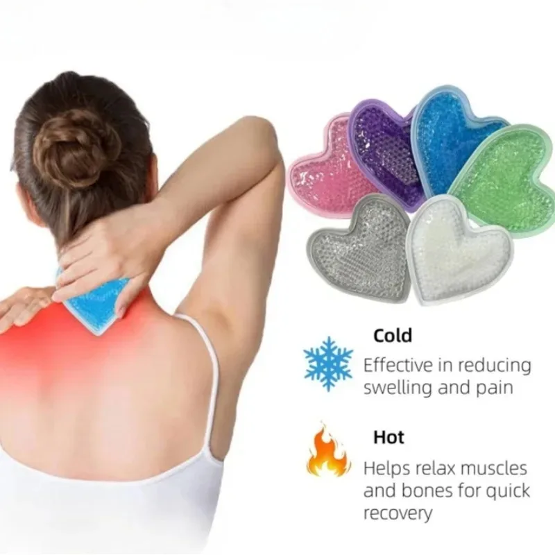 Hartvormig ijspak Warme en koude therapie - Herbruikbaar gelpakket voor pijnverlichting, zwelling, EHBO, spierpijn
