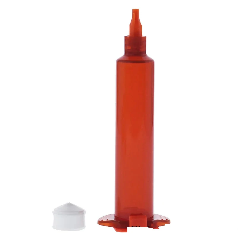 50Pcs 10cc UV Amber Syringe Barrel Liner Piston Hat Set