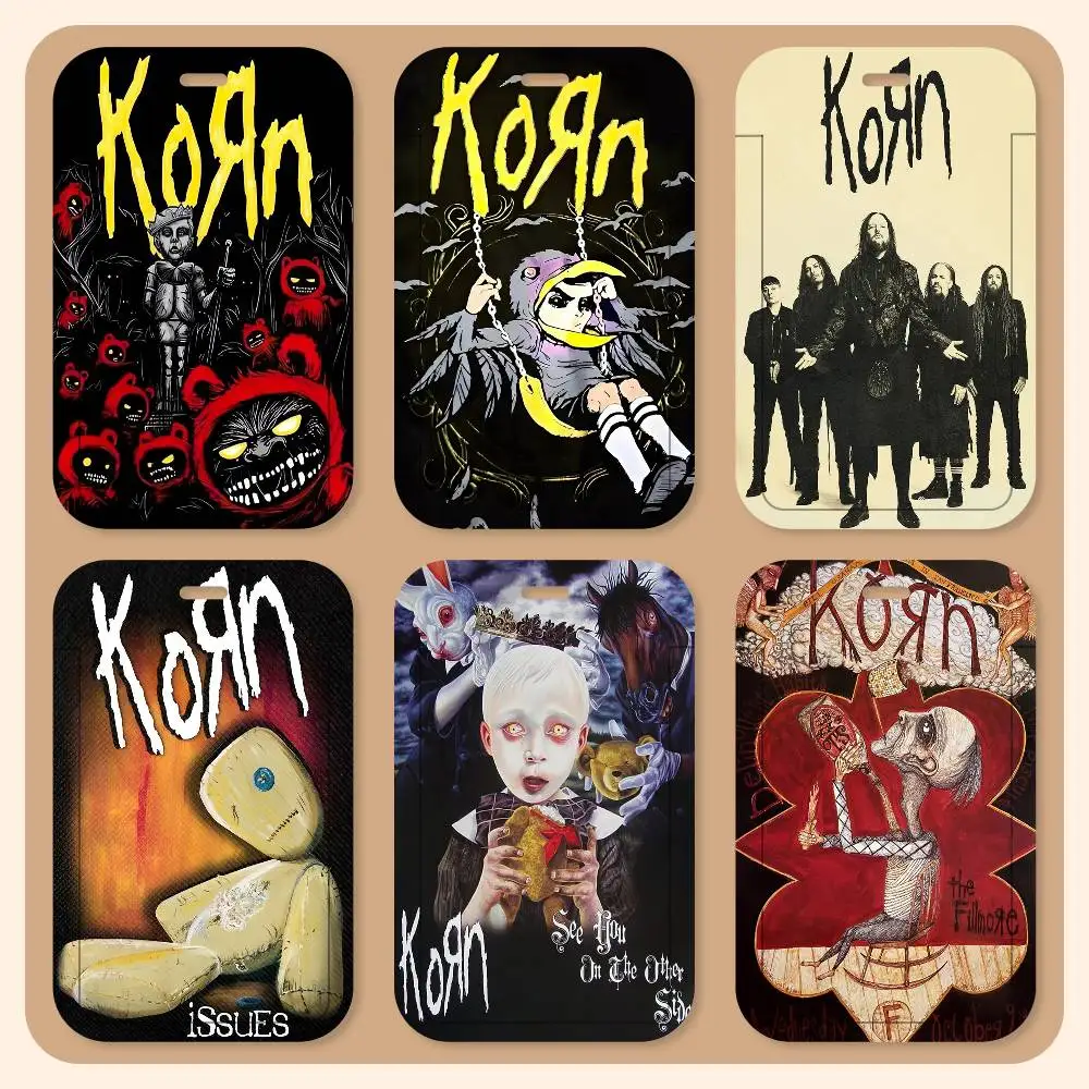 

Korn Rock Band Lanyard Card Holders Student ID Card Holders Neckband Card Holders Access Control Accessories Gifts