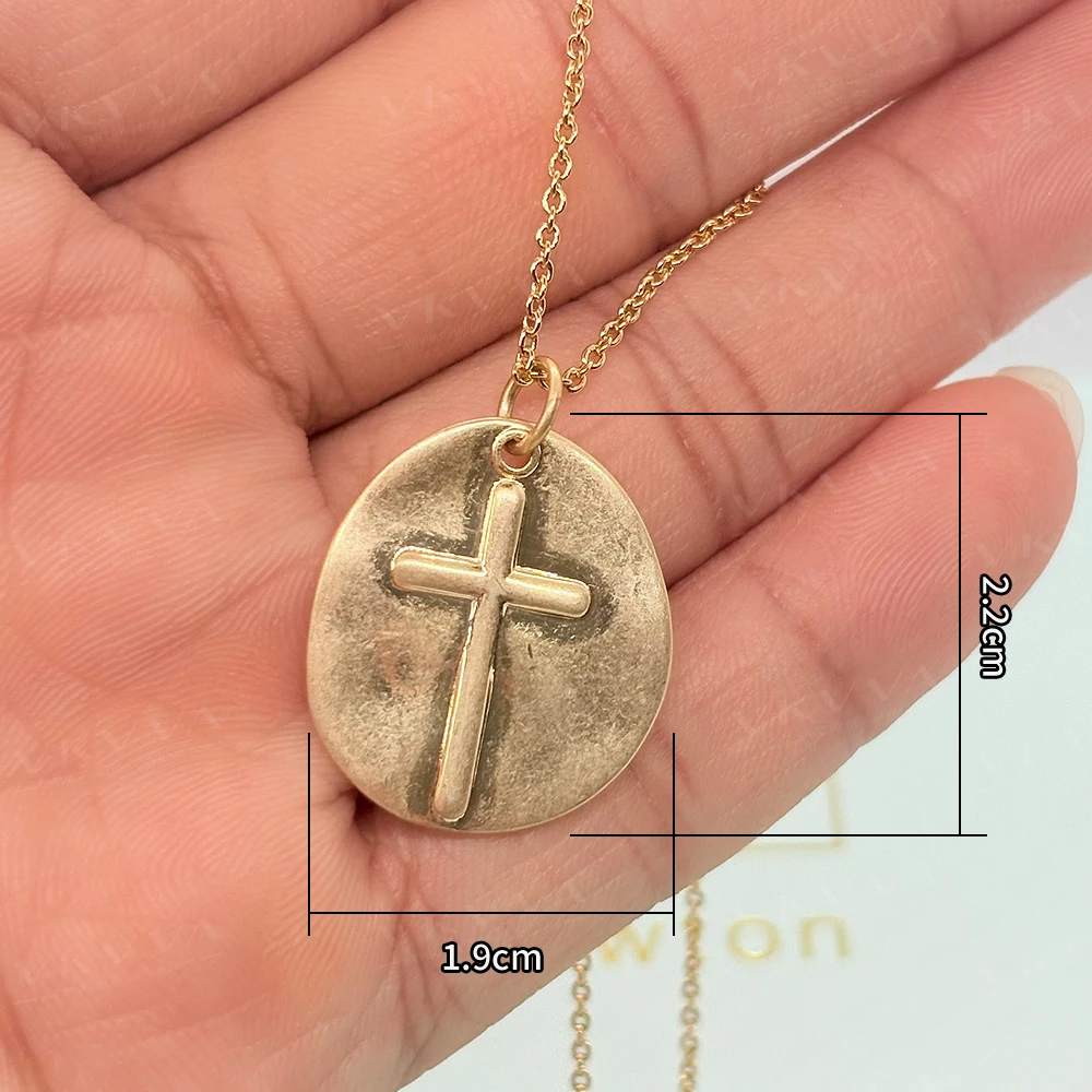 

VKVVA Fashion Jewelry Gold-plated Classic Cross Pendant Necklace for Women Birthday Gifts, Unique Gift