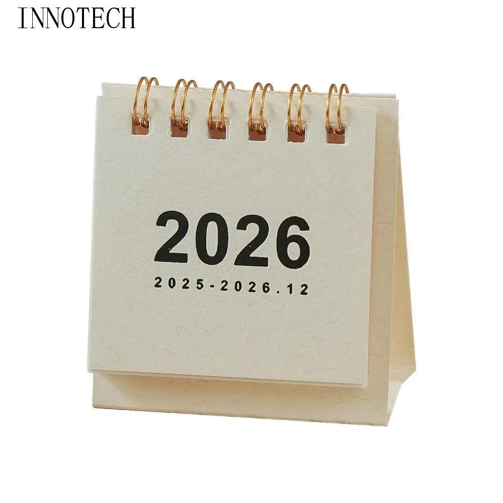 

Дисплей даты на месяц 2026 Мини-настольный календарь Сплошной цвет Планировщик даты Календарь на год лошади Простой спиральный переплет Ежемесячный планировщик