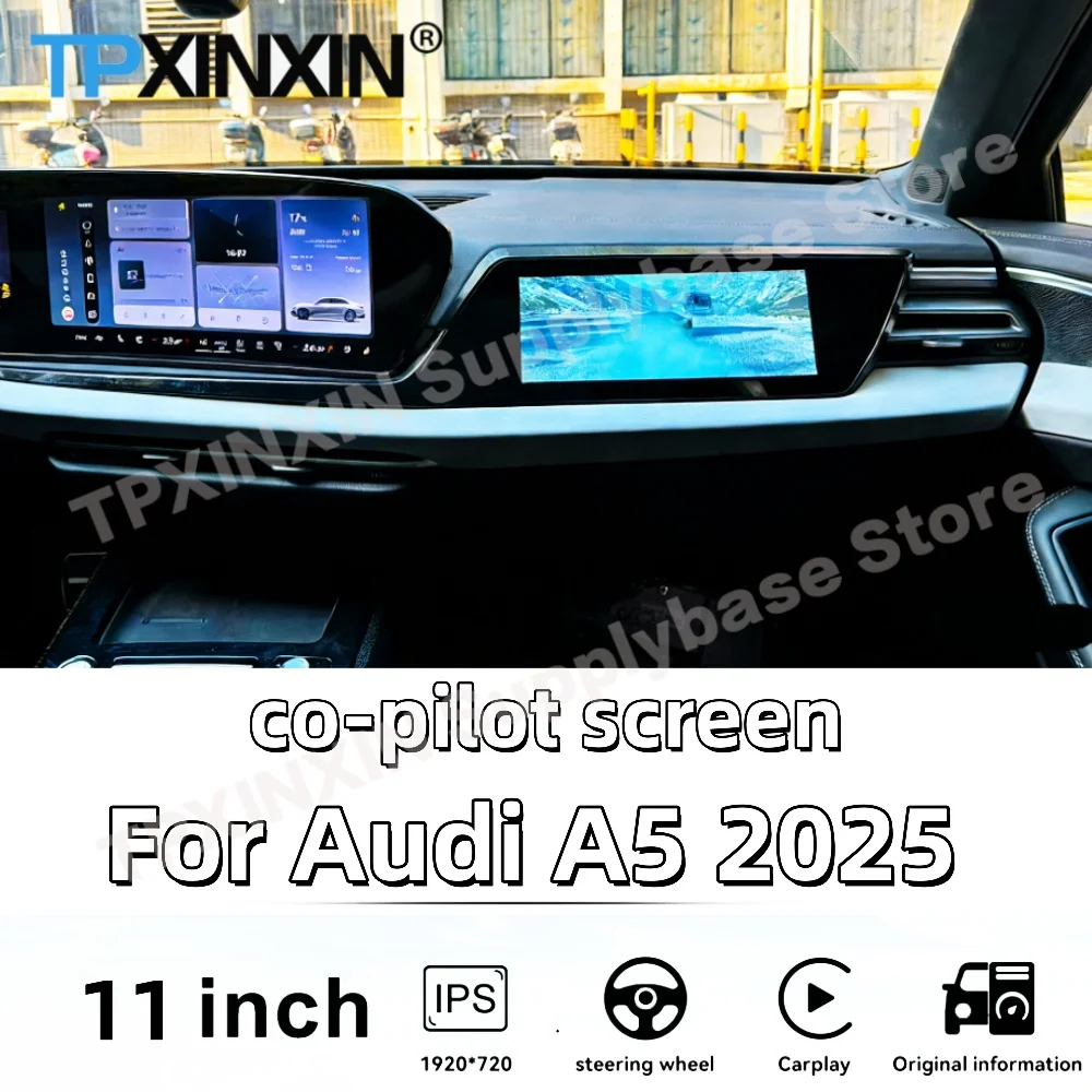11 Inch Co-pilot Android FOR Audi A5 2025 LCD Instrument Cluster Display Virtual Cockpit Instrument Carplay Head Unit