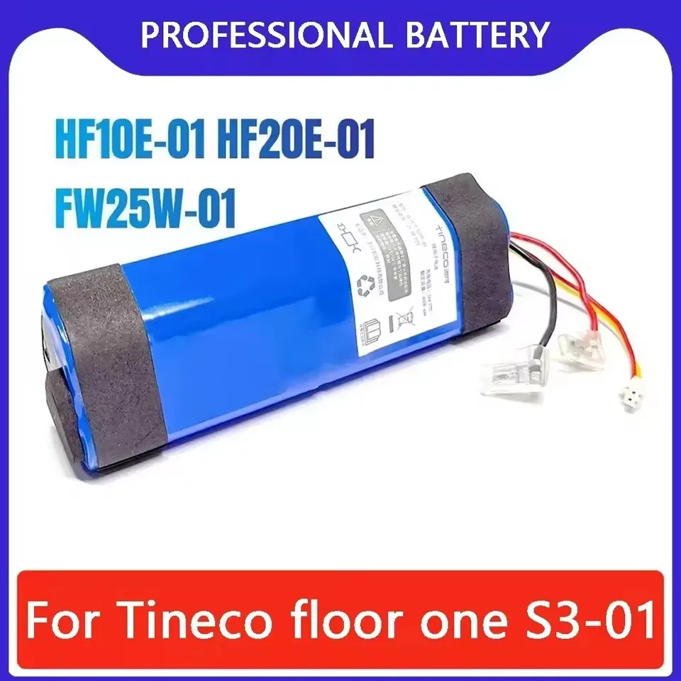 بطارية بديلة للمكنسة الكهربائية Tineco Floor ONE S3 Breeze اللاسلكية الرطبة والجافة 21.6 فولت 6000 مللي أمبير في الساعة ذات سعة عالية #4
