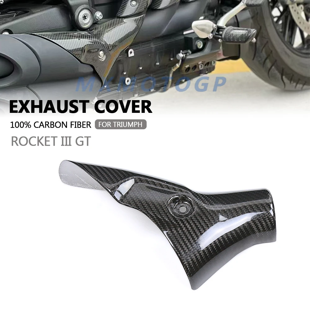 

For Triumph Rocket III Rocket 3 GT 2020 2021 2022 2023 100% Carbon Fiber Exhaust Cover Fairing Motorcycle Accessories