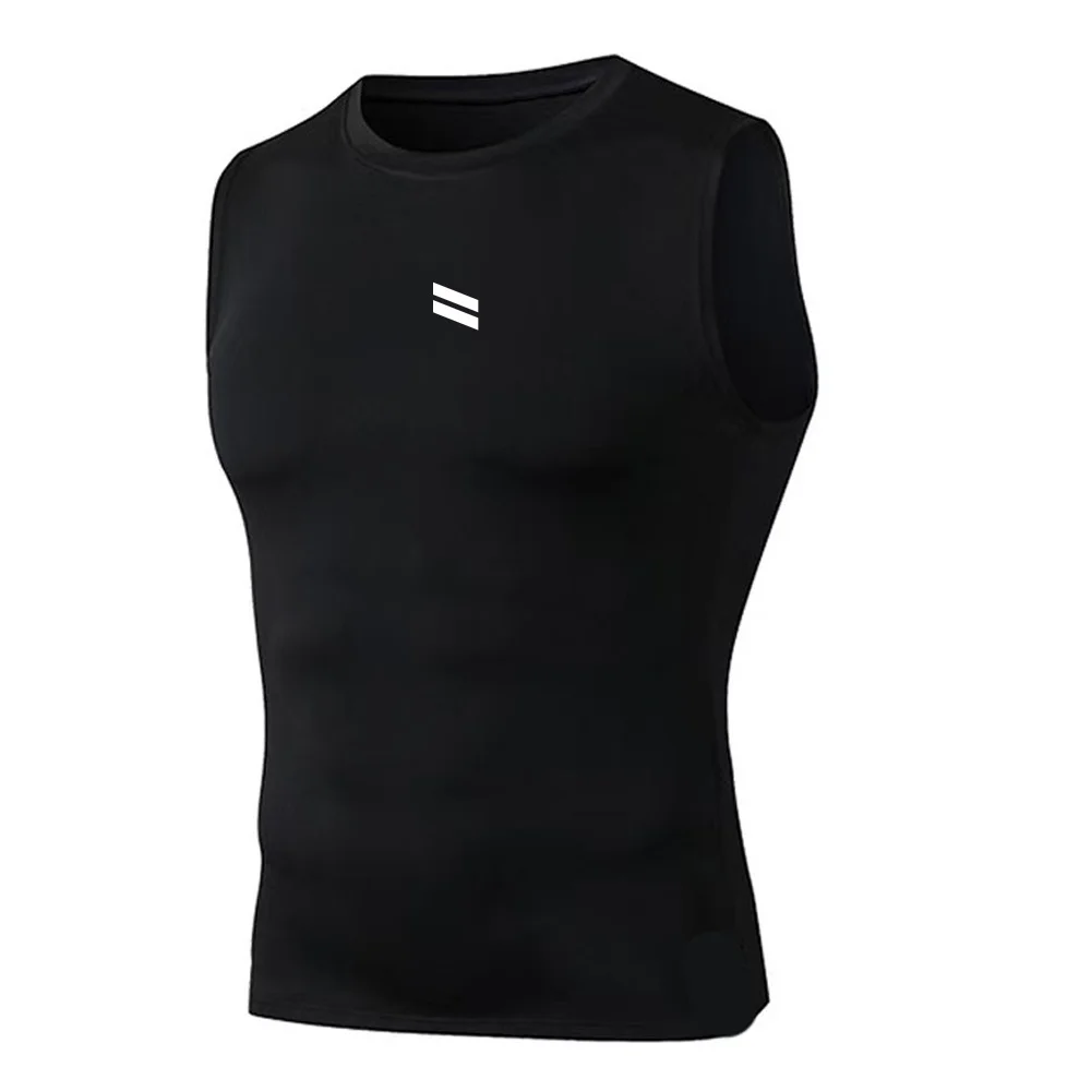 Compression Tank Tops Print Elasticity Gym wear Men Sleeveless Quick Drying Sportswear Fitness Bodybuilding Muscle Workout Vest