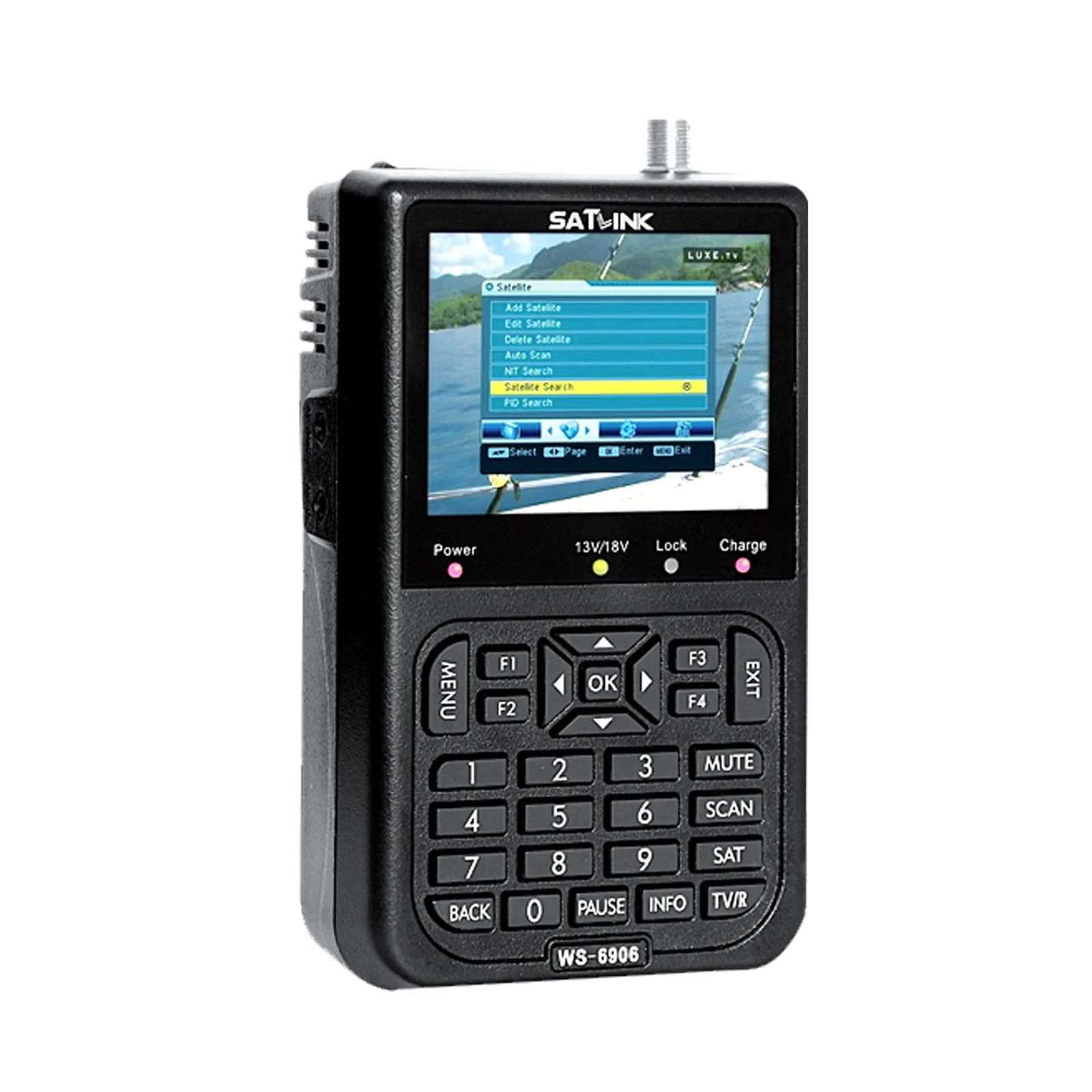 SATLINK WS6906 3.5in LCD Display Data Digital Satellite Signal Finder Meter DVB-S Finder Meter Portable Measuring Instruments