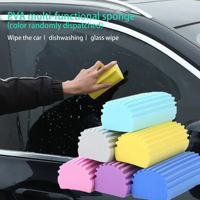 Car Wash Sponge Block High Density PVA Auto Cleaning Sponge Wipe Strong Water Absorption Car Wash Sponge Pad Wax Polishing