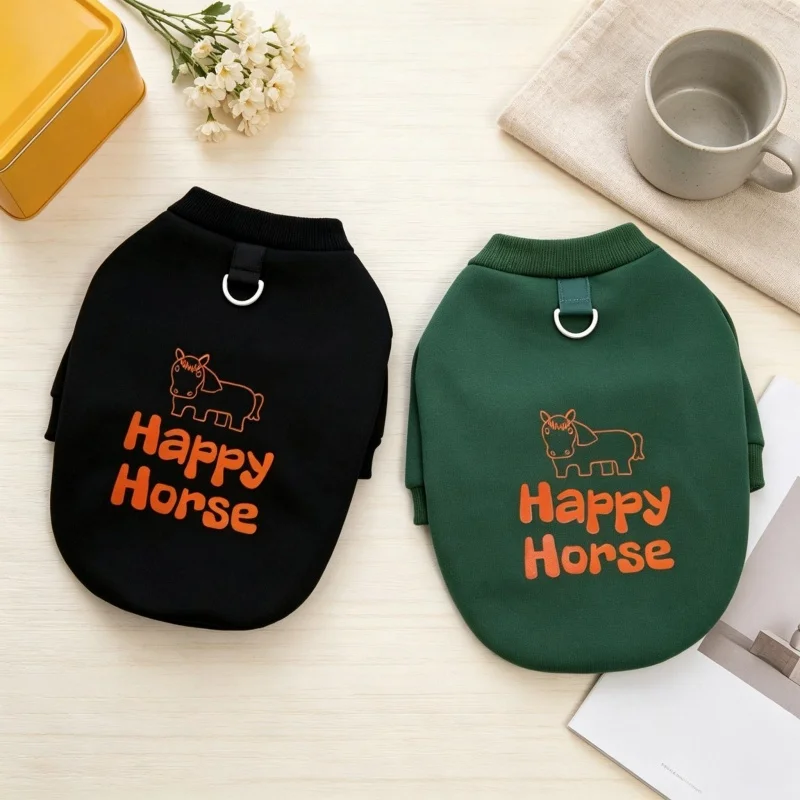Plush Dog Hoodie Cozy Dog Clothes Luxury Pet Pullover Letter Print Puppy Sweatshirt Soft Warm Pet Shirt Cute Cat Top Pug Costume