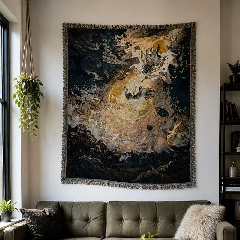 New Art Thread Blanket Throw Tapestry Homestay Decoration Sofa Cover Picnic Camping Blanket Nap Leisure Bedspread Dropshipping