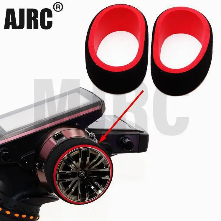 Two-tone Foam Steering Wheel Grip For Rc Car Transmitters, Compatible With Traxxas Tqi, Futaba 3pv 4pls 4pv 4px R 7px Prc X4 Fs