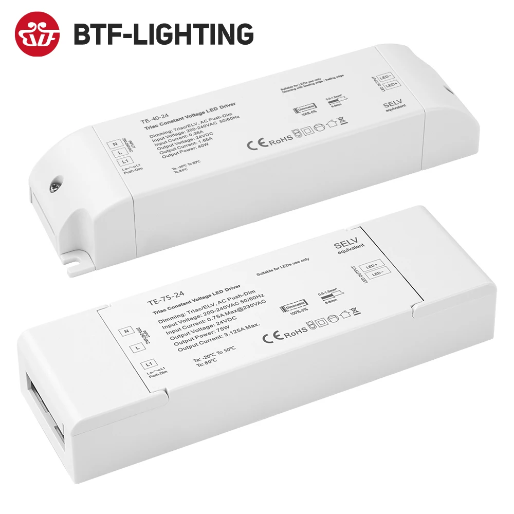 LEDストリップライト,定電圧調整可能,fcob,調光器,変圧器,AC 200v,ac 240v〜dc 24v,40w 75w