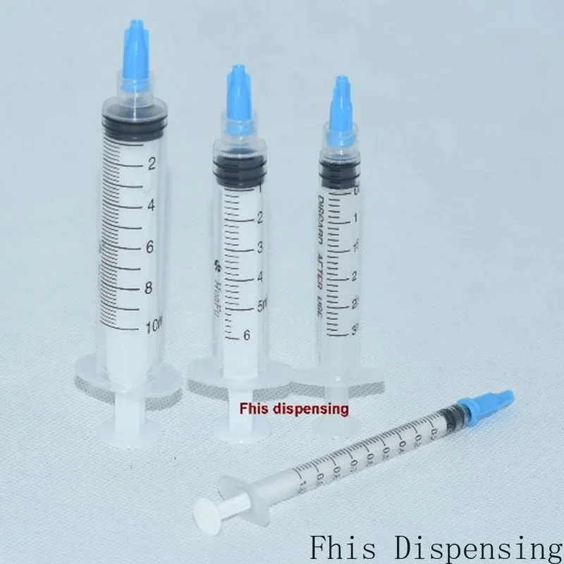 Dispensing Syringes 1ml 3ml 5ml 10ml Plastic with Tip Cap Pack of 100