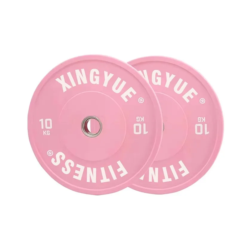 PJ Hot Sale Macaron Color Weight Stack Large Hole Fitness Weightlifting Barbell Board Home Gym