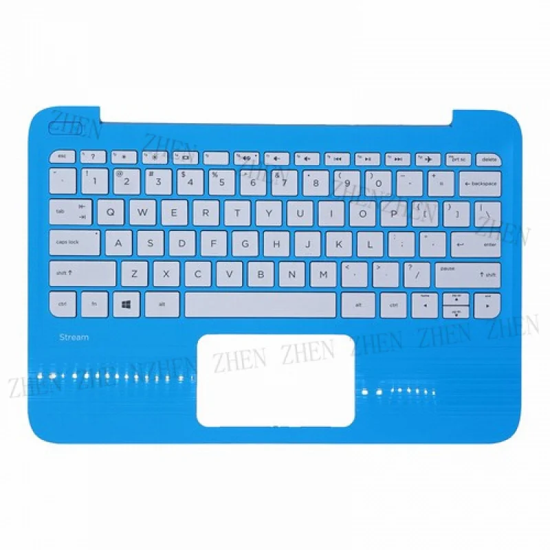 

Y для HP Stream 11-Y 11-AH 11-AH011WM клавиатура с упором для рук, синяя EAY0H011030003A