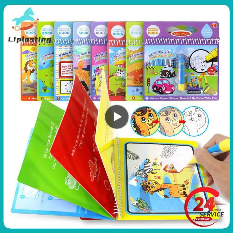 Coolplay-Water Drawing Book for Kids, Coloring Book, Painting Board, Doodle Book, Brinquedos Educativos, Xmas Gifts