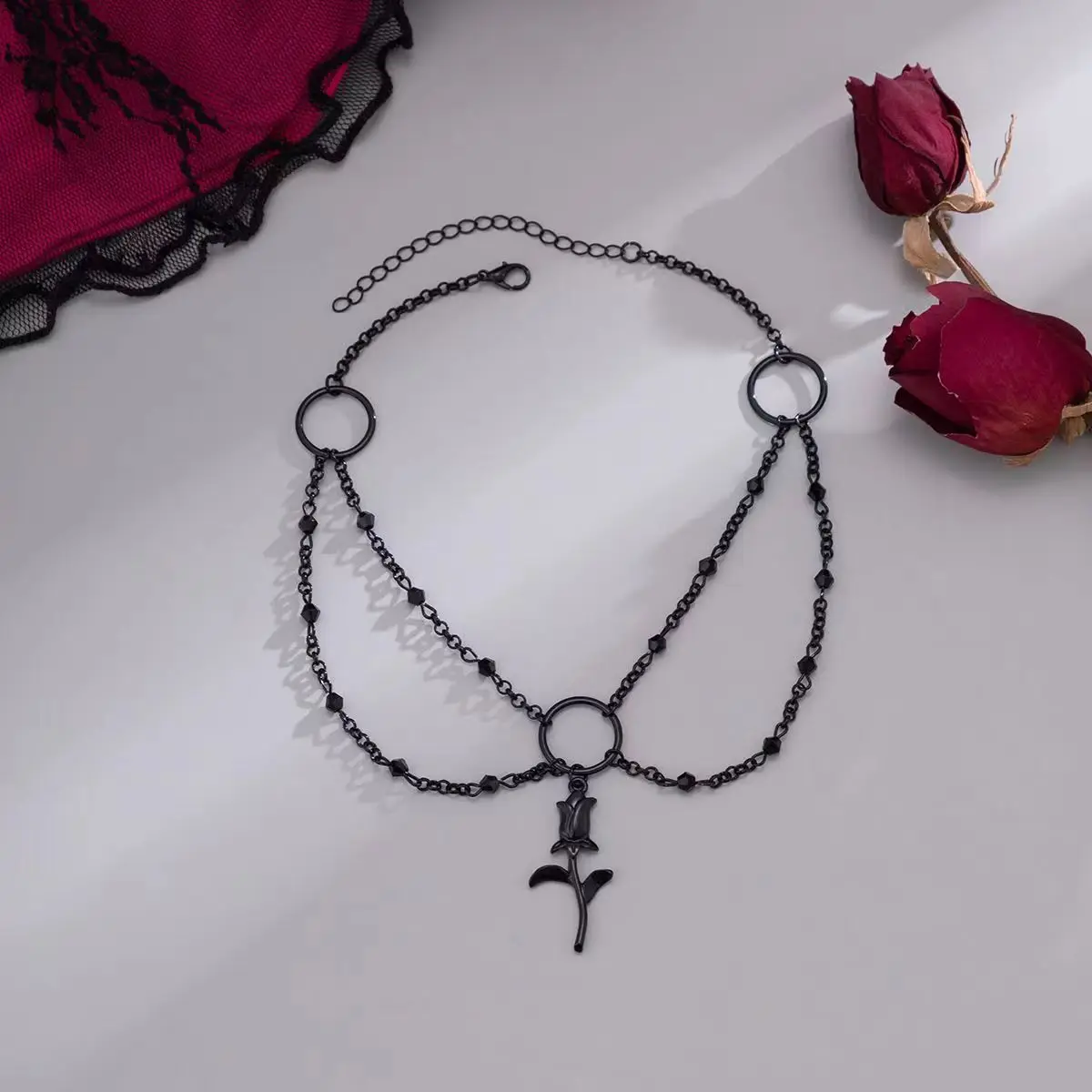 Personality Cross Tassel Necklace for Women Double Layered Star Pendant Collarbone Chain Fashion Female Jewelry Decorations