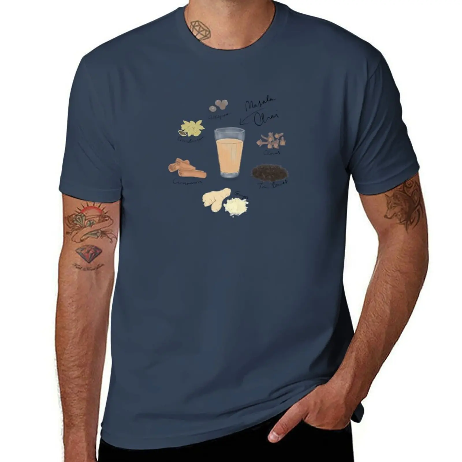 Camiseta Masala Chai, camisetas gráficas para hombre, camisetas de anime, camiseta de gran tamaño