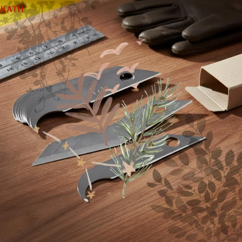1Box Acrylic Hook Knife Blade: Craft Knife Olecranon Blade Head Cutting Tool Channel Letter Making