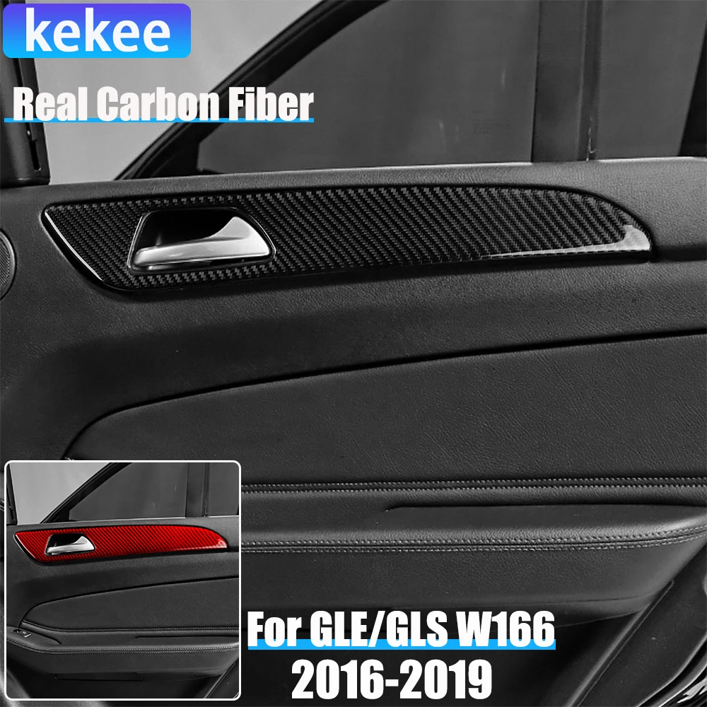 

Real Carbon Fiber Car Accessories Rear Door Panel Trim Cover Soft Sticker For Mercedes-Benz W166 GLE/GLS 2016 2017 2018 2019