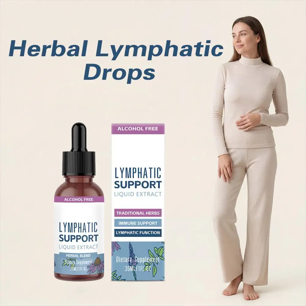 Lymphatic Support Drops For Reduce Swelling Toxin Reduce Lymphatic Drainage Organic Lymphatic Cleanse For Women & Men Body Care
