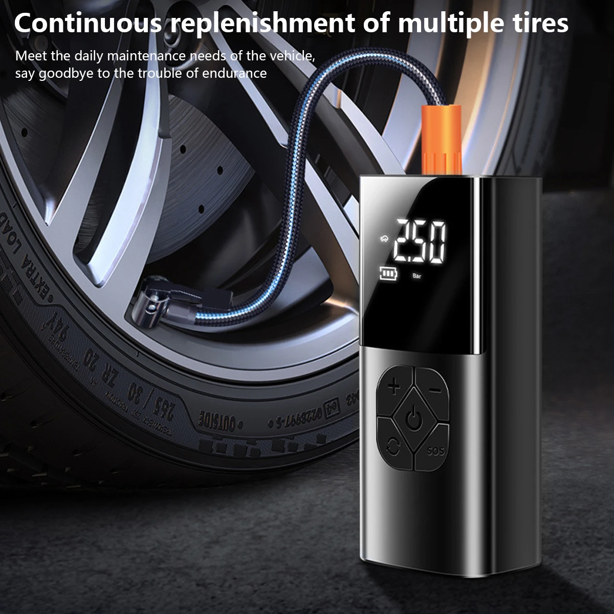 

Wireless Car Air Pump - Portable Handheld Intelligent Digital Display 12V Car and Electric Vehicle Air Pump