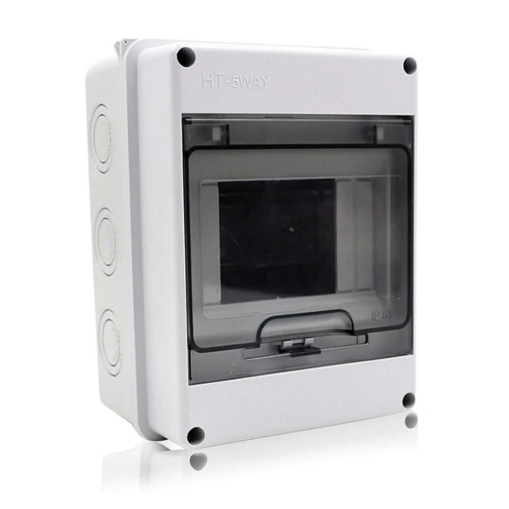 High Quality 5 Way HT Series IP65 Waterproof MCB Enclosure ABS Plastic Electrical Distribution Box