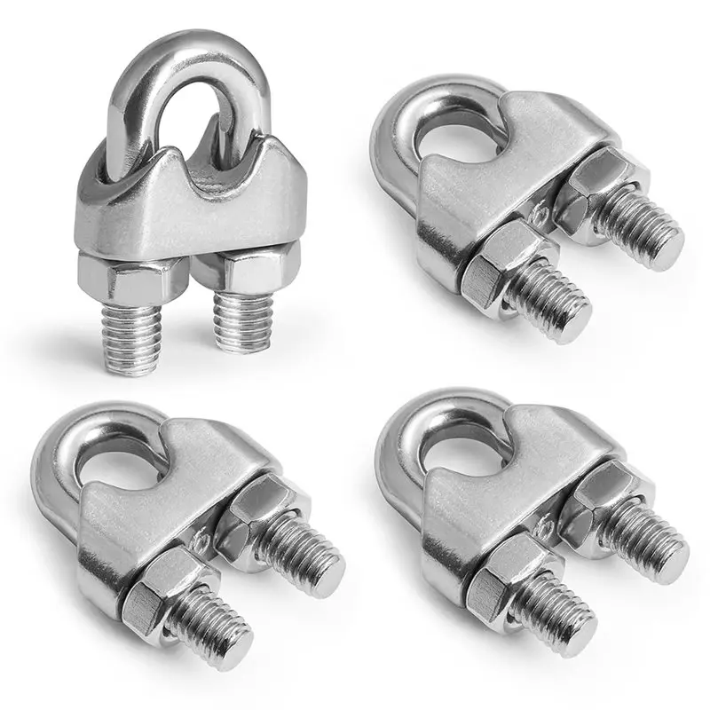 

Зажимы для троса из нержавеющей стали A60z, 4 шт., зажим для троса, кабельные зажимы, крепеж для троса,may