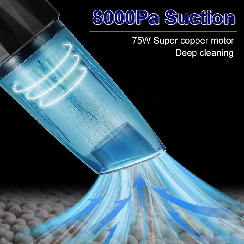 

Compressed Air Duster 2-In-1 Vacuum,10000Mah Rechargeable,8000Pa/60000RPM Replaces Compressed Air Cans For Car Duster