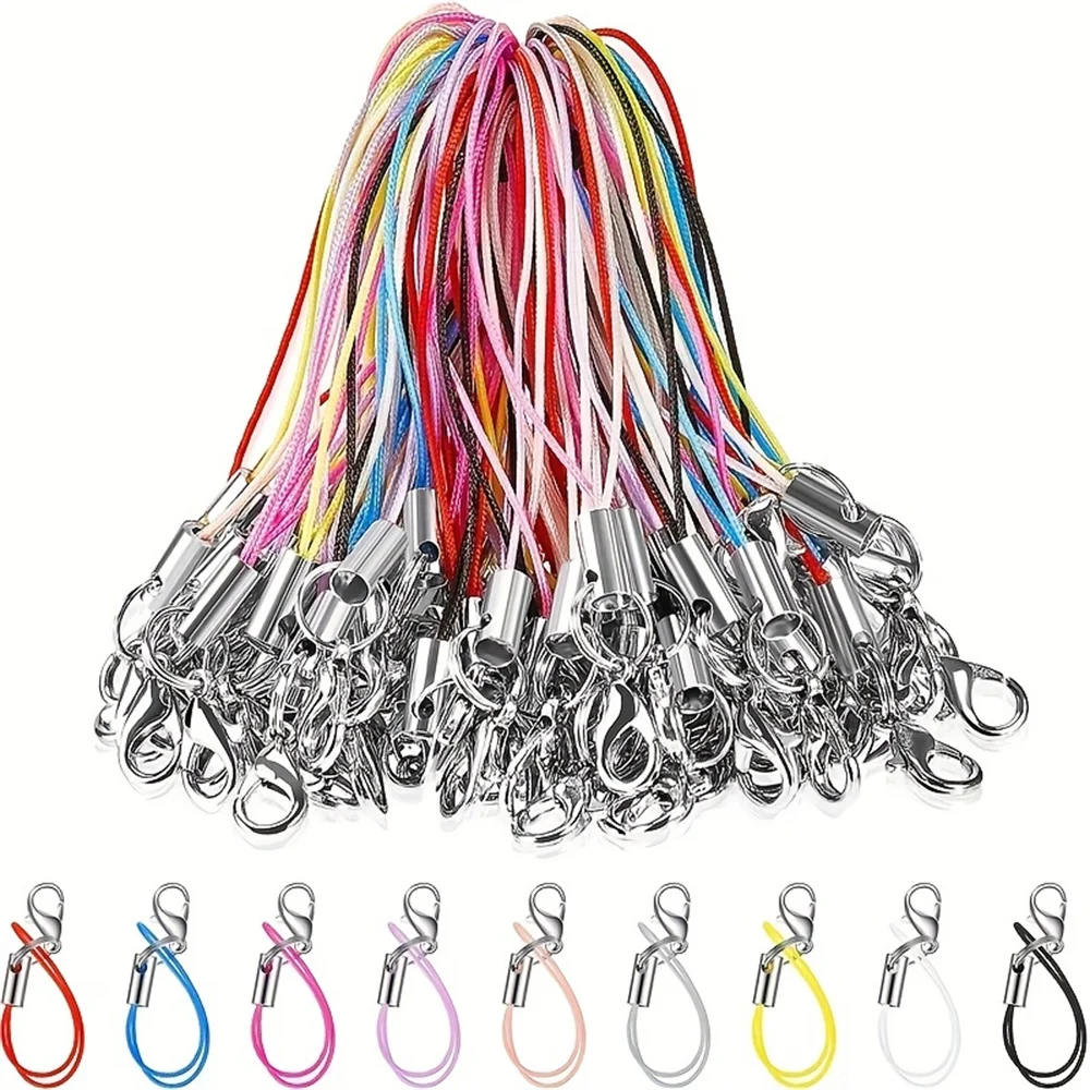 [Vibrant Multi-Color] 100/50pcs Vibrant Multi-Color Lobster Clasp Hooks | Durable Zinc Alloy | Ideal for Beading & Crafting Proj