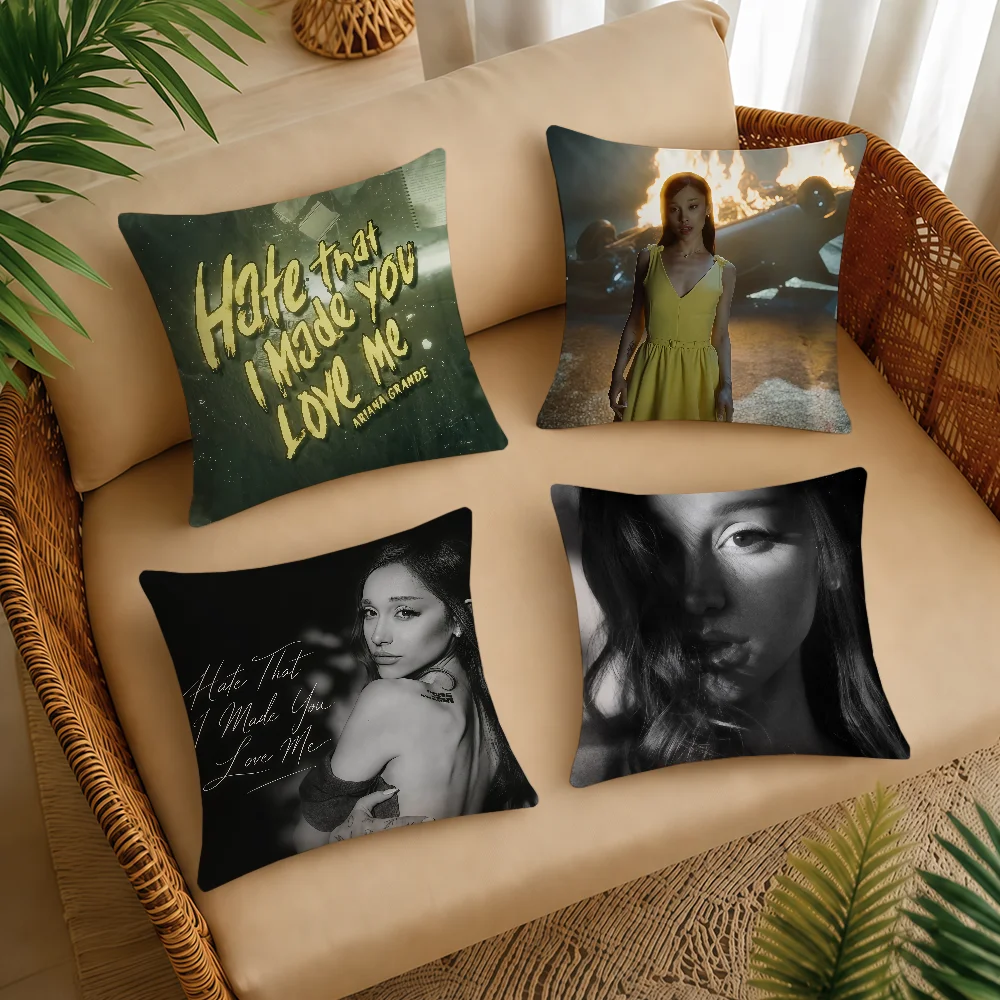 Ariana Grande Hate That Made You Love Me Cushion Cover Square Decorative Throw Pillow Case Sofa Bed Living Room Anniversary Gift