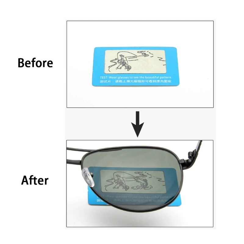 Durable Polarised Sunglasses Lens Shades Glasses Tester Testing Card Check Funny Dropshipping