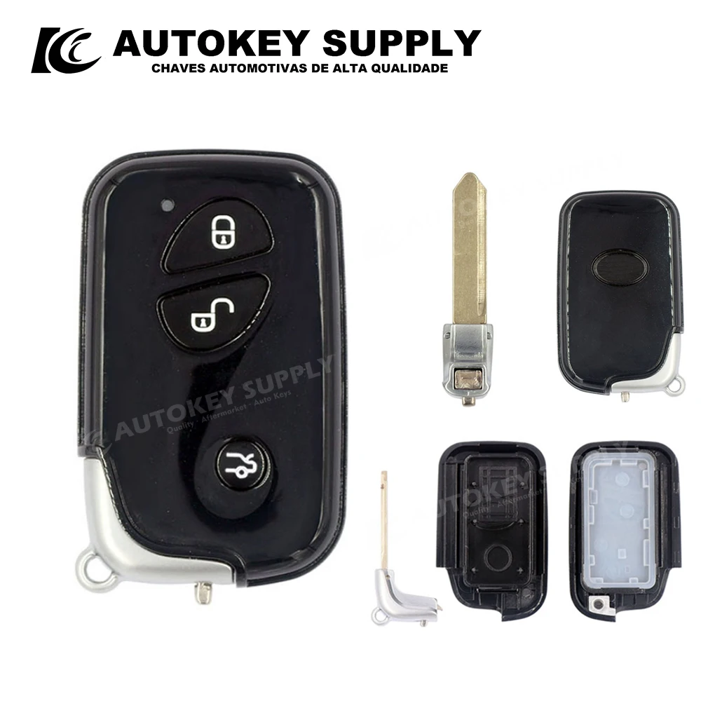 

Черный корпус ключа для карты с 3 кнопками (правое гнездо) компания Autokey supply AKBDF209