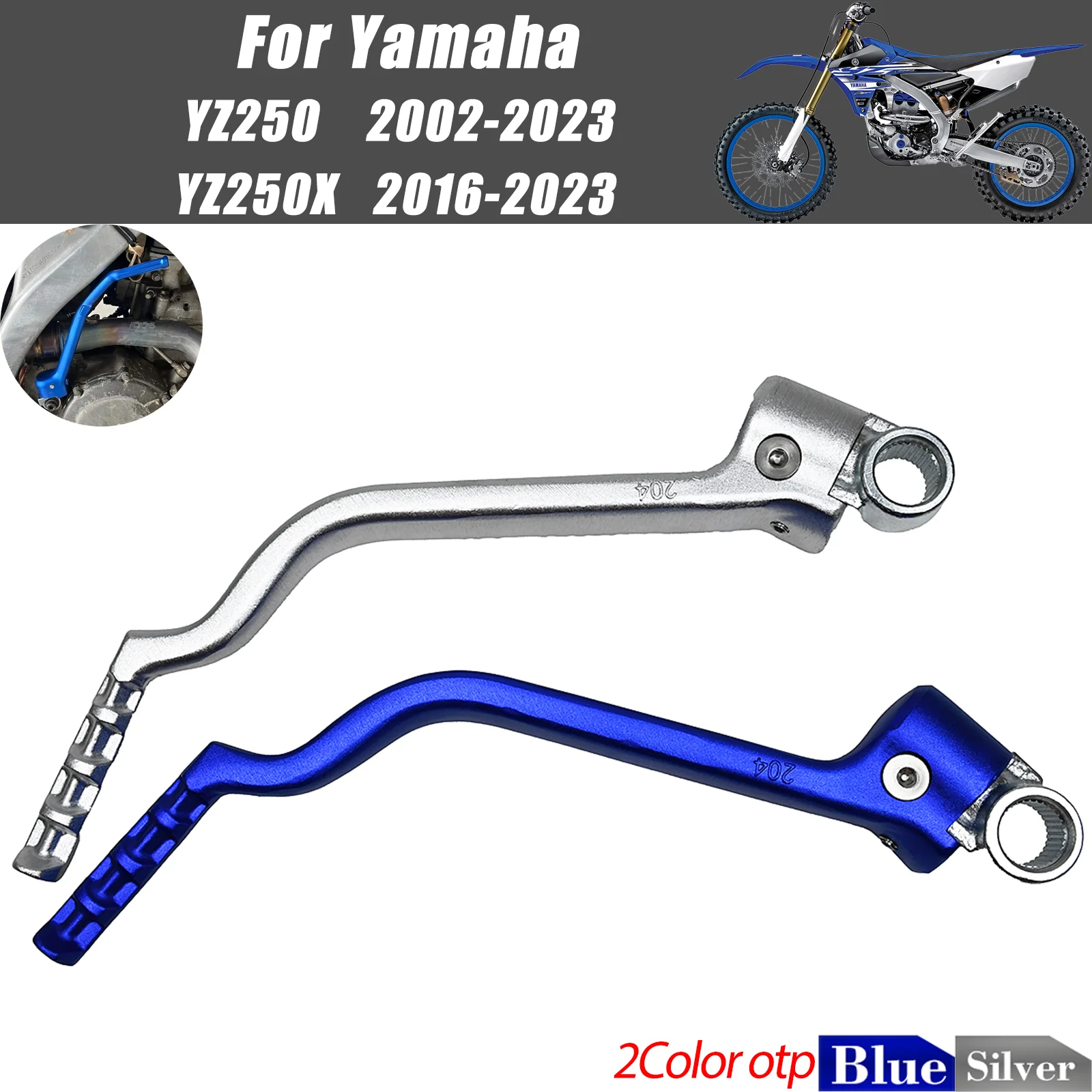 Motocross CNC Forged Kick Start Lever Pedal Levers For Yamaha YZ250 2002-2023 YZ250X 2016-2023 Dirt Bike Parts