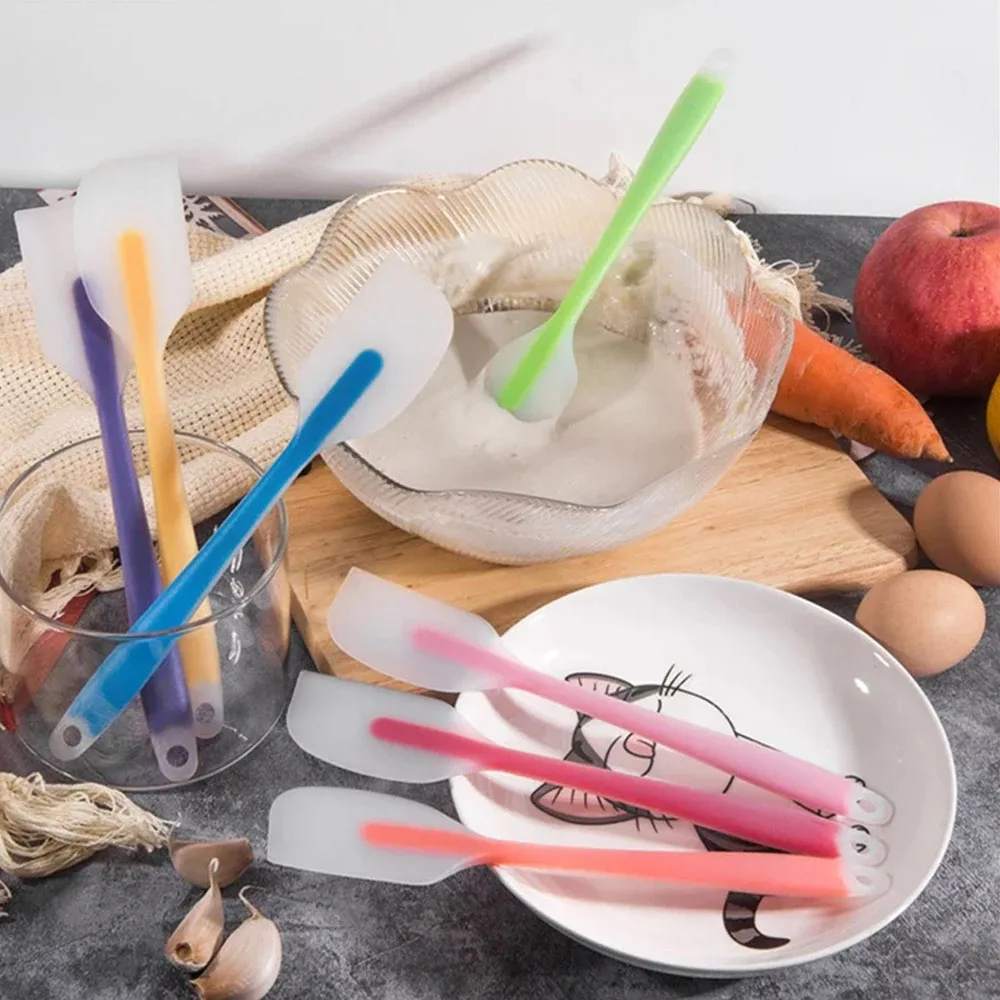 Kitchen Utensils Heat Pastry Mini Resistant Baking Bar Spatula Accessories Bakeware Translucent Cream Silicone Tools
