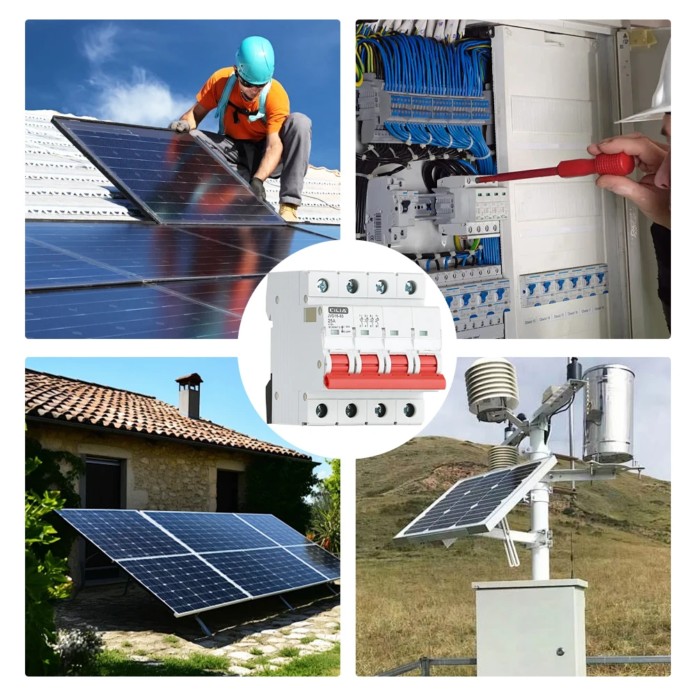 قاطع دائرة مصغر CILIA 25 أمبير، التسرب/الزائد/حماية الدائرة القصيرة، 4 اتجاهات 415VAC، حامل السكك الحديدية DIN، تصميم مدمج #4