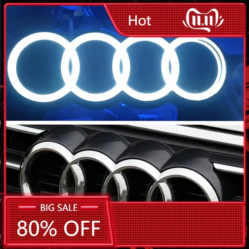 

Горячая новинка 2026: Статическая светодиодная подсветка логотипа решетки радиатора для Audi (белый свет), 249/273/285 мм, для Audi A3, A4, A5, A6, A7, A8, S3, S4, S5, S6, S7